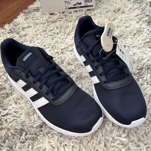 adidas Navy and White Men's Athletic Running Sneakers
